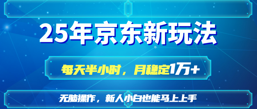 （14309期）25京东新玩法，每天半小时，月稳定1W+-阿强资源站