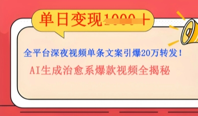 全平台深夜文案新风口：DeepSeek生成百万播放量金句，治愈系内容涨粉速度快4倍-阿强资源站