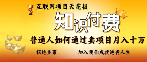 互联网项目天花板，知付付费项目，普通人如何通过卖项目月入十个，拒绝韭菜【揭秘】-阿强资源站