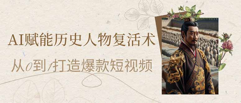 （14311期）AI赋能历史人物复活术：从0到1打造爆款短视频-阿强资源站