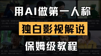 用AI做第一人称独白影视解说,手把手教学,保姆级教程-阿强资源站