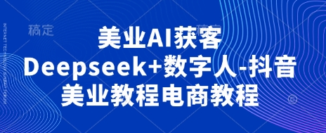 美业AI获客Deepseek+数字人-抖音美业教程电商教程-阿强资源站