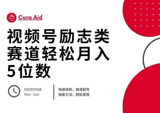 视频号励志类赛道快速涨粉500+，快速起号，轻松变现月入过W-阿强资源站