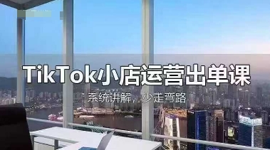 TikTok小店运营出单课，从开店选品、运营出单、发货回款，进行全流程讲解-阿强资源站