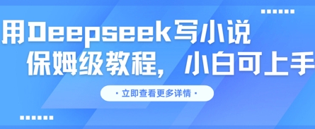 用Deepseek写小说,保姆级教程,小白可实操-阿强资源站