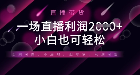 半无人直播带货，一场利润数张，适合所有平台玩法，小白也可轻松-阿强资源站