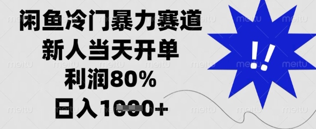 闲鱼冷门暴力赛道，新人当天开单，利润80%，日入数张【揭秘】-阿强资源站